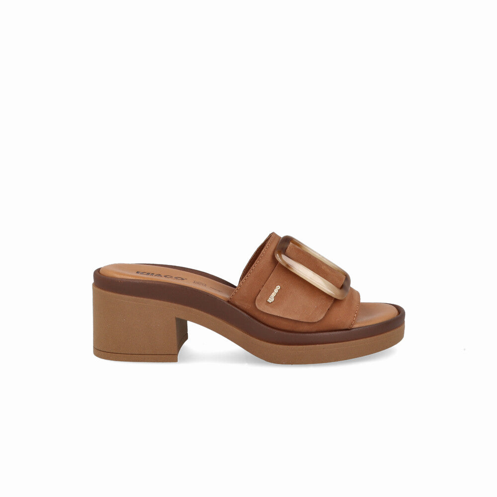 Ciabatta con Tacco IGI&CO Donna Cognac