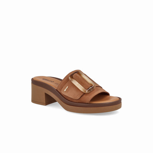 Ciabatta con Tacco IGI&CO Donna Cognac
