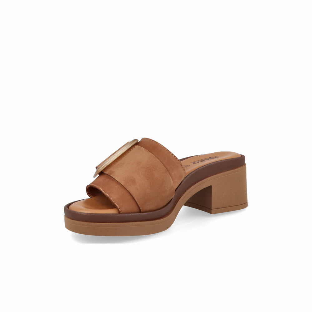 Ciabatta con Tacco IGI&CO Donna Cognac