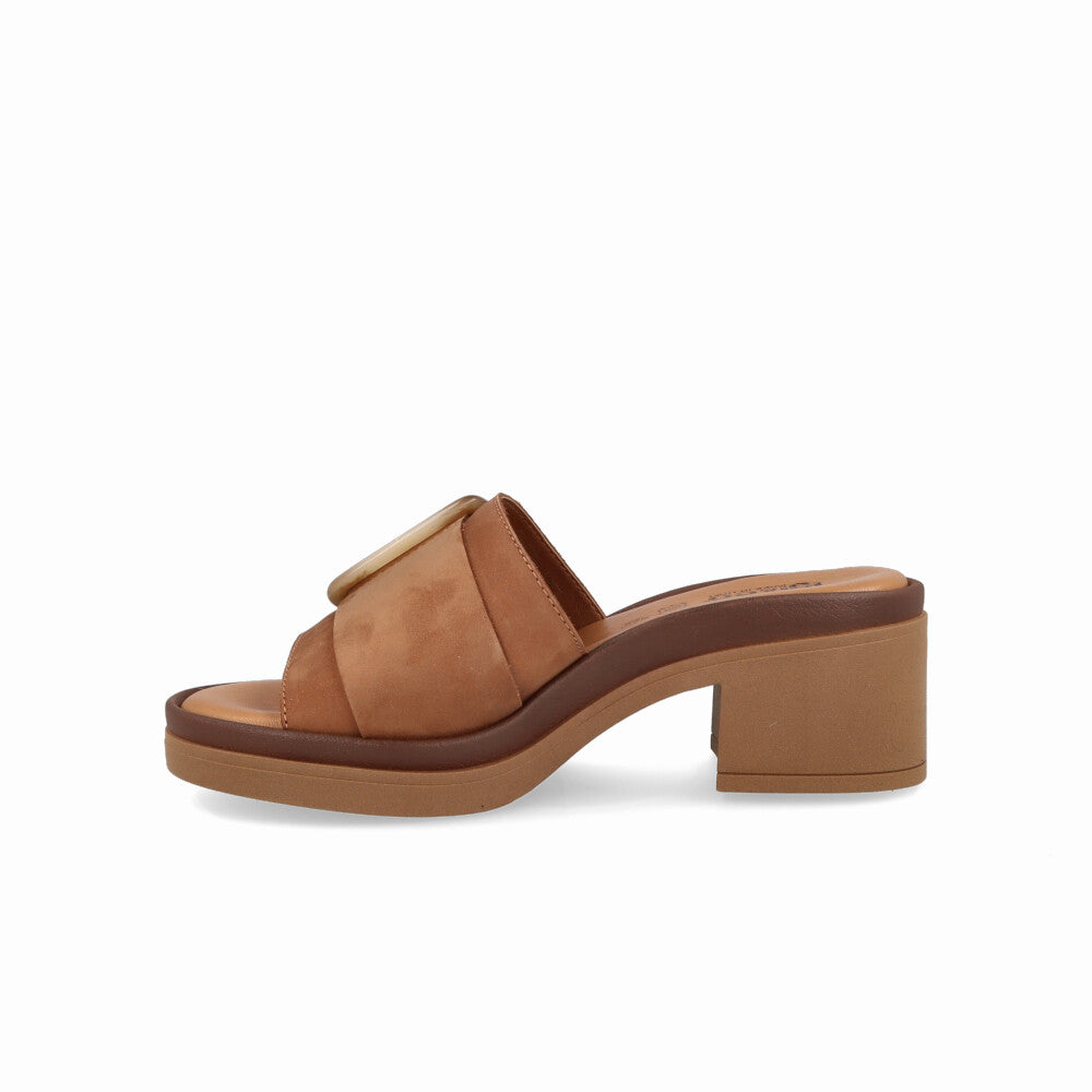Ciabatta con Tacco IGI&CO Donna Cognac