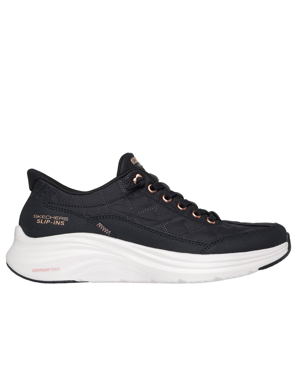 Sneakers Skechers Slip-ins Contour Foam Cozy Fit Golden Hour donna Nero