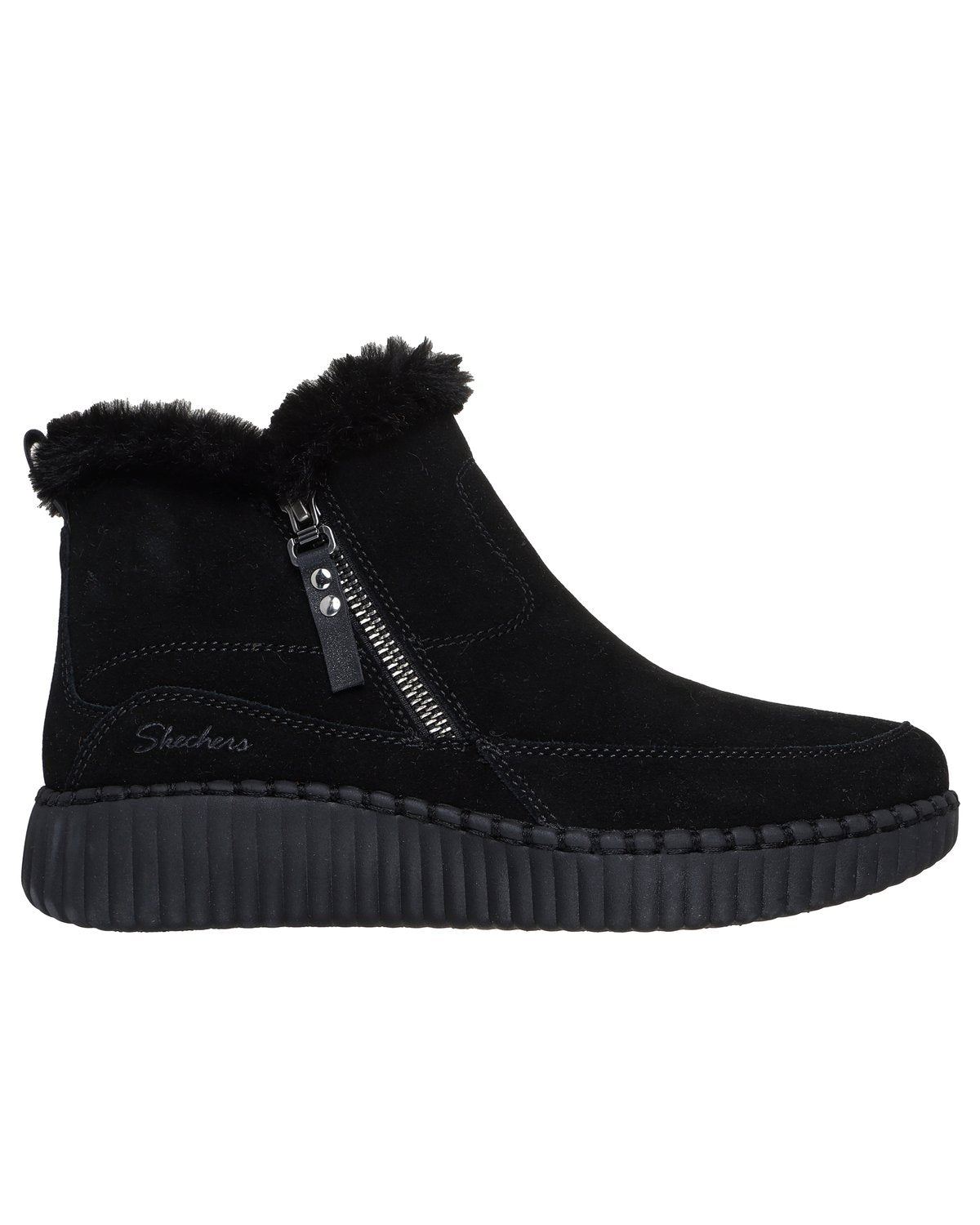 Tronchetti Skechers Relaxed Fit Wilshire Blvd Fresh Zip donna Nero/Nero