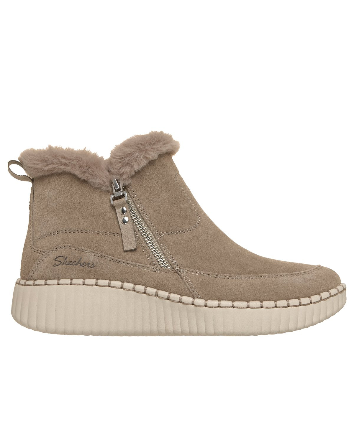 Tronchetti Skechers Relaxed Fit Wilshire Blvd Fresh Zip donna Taupe