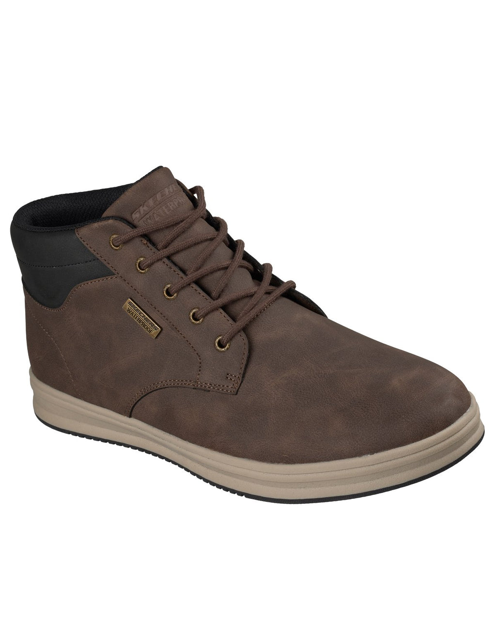 Polacchini Skechers Waterproof Palmiro Wallace uomo Marrone