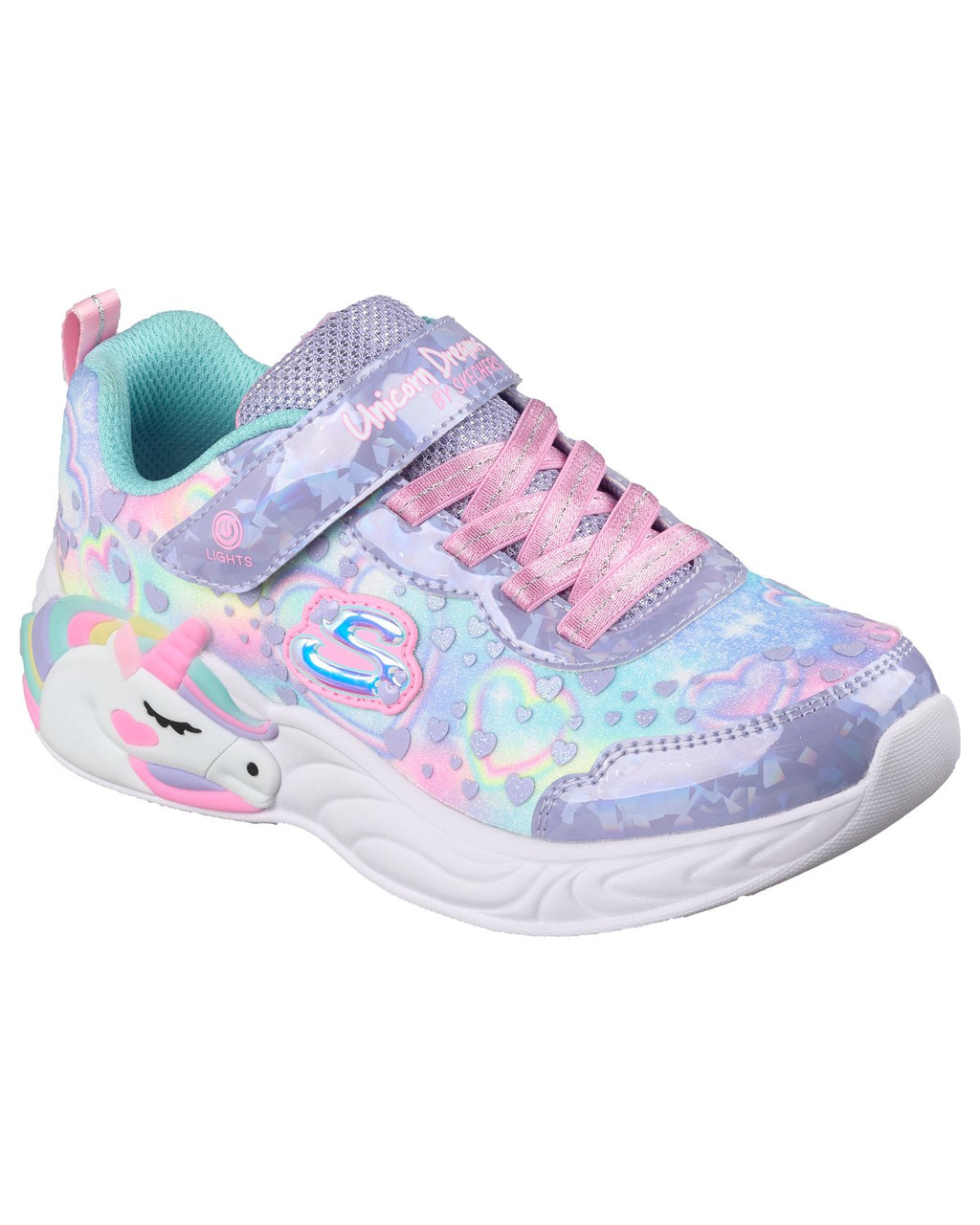 Sneakers Skechers Unicorn Dreams Heart Sparkles bambina lilla