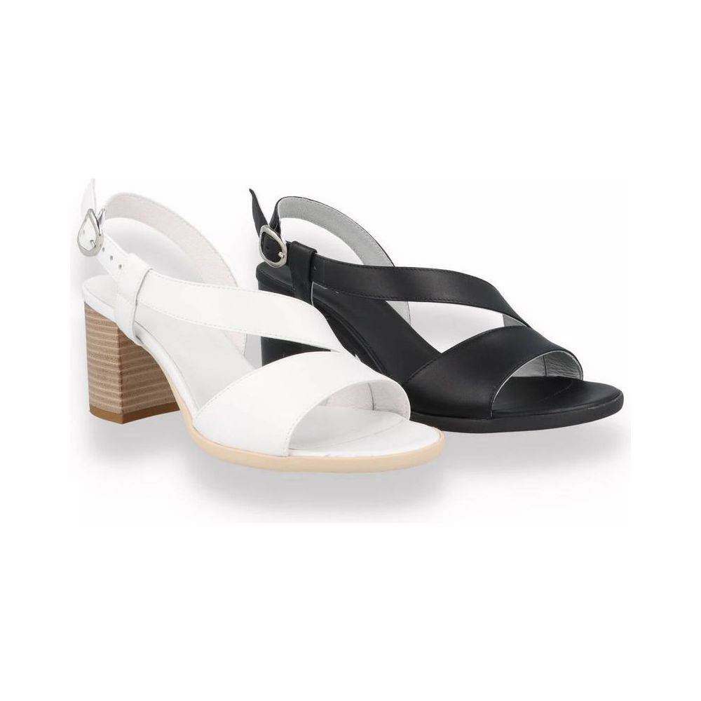 Sandalo Nero Giardini da donna con tacco Nero e Bianco | Lippolis Scarpe