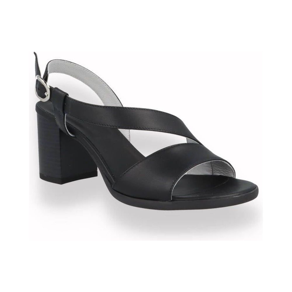Sandalo Nero Giardini da donna con tacco Nero e Bianco | Lippolis Scarpe