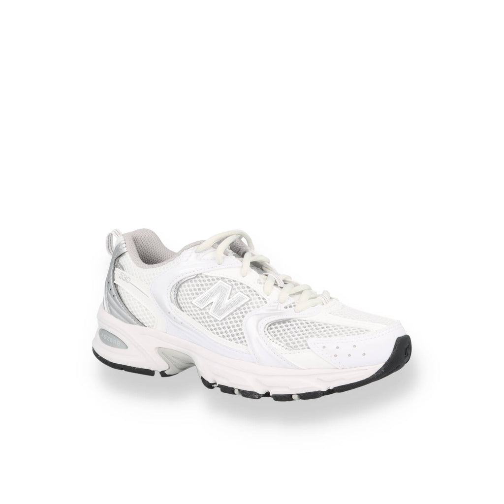 Scarpe Sneakers New Balance 530 Donna e Uomo, Bianco/Argento