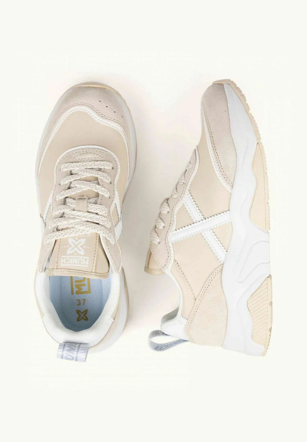 Scarpe Sneakers Munich Donna Beige