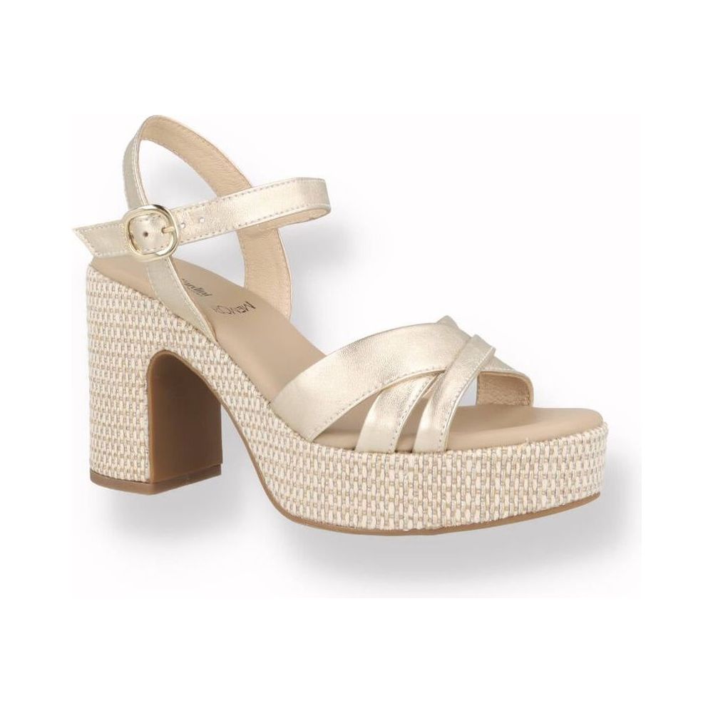 Sandalo con Zeppa Nero Giardini da Donna Oro | Lippolis Scarpe