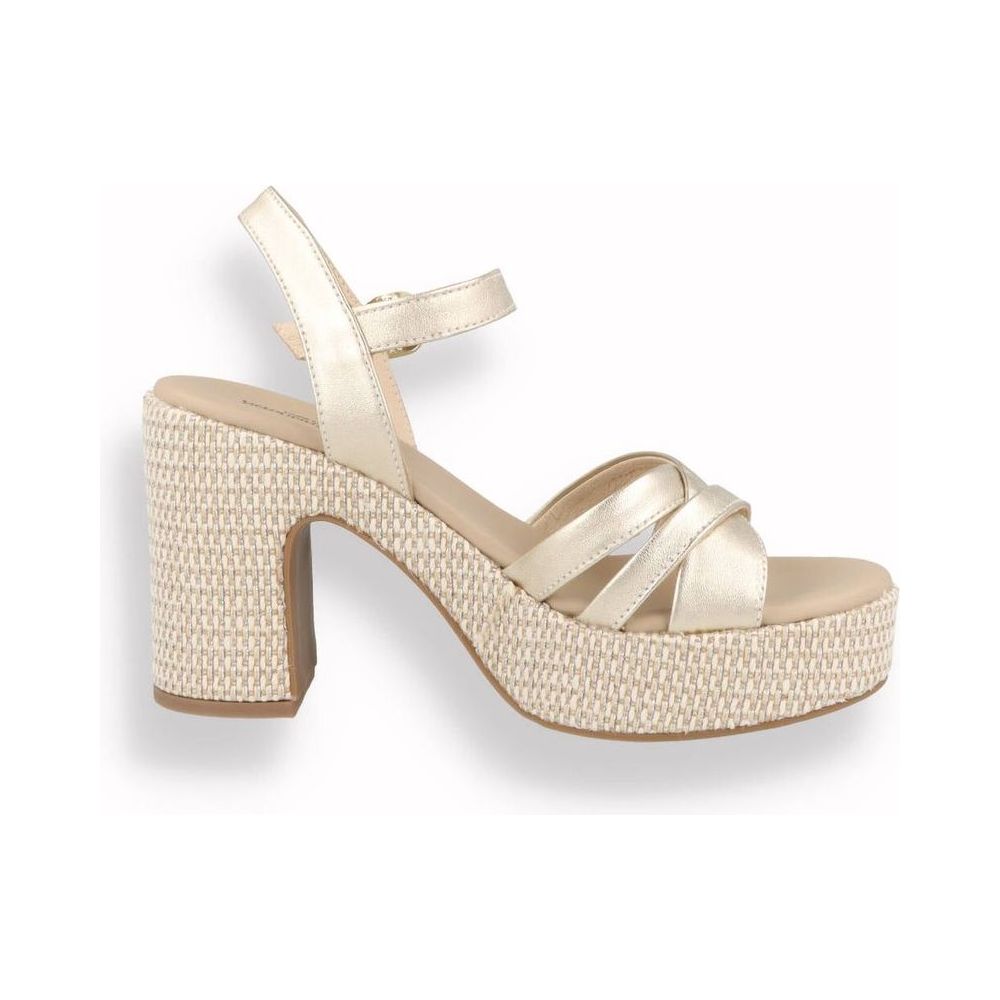 Sandalo con Zeppa Nero Giardini da Donna Oro | Lippolis Scarpe