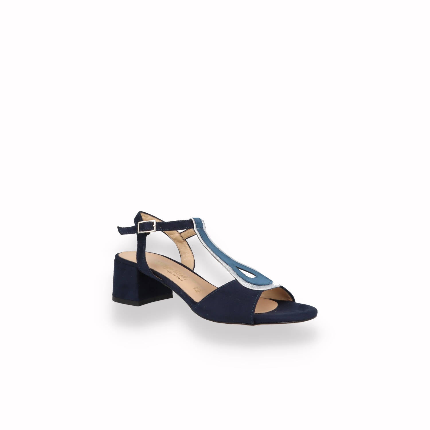 Sandali Bottega Lotti Donna Cuoio, Bianco , Blu