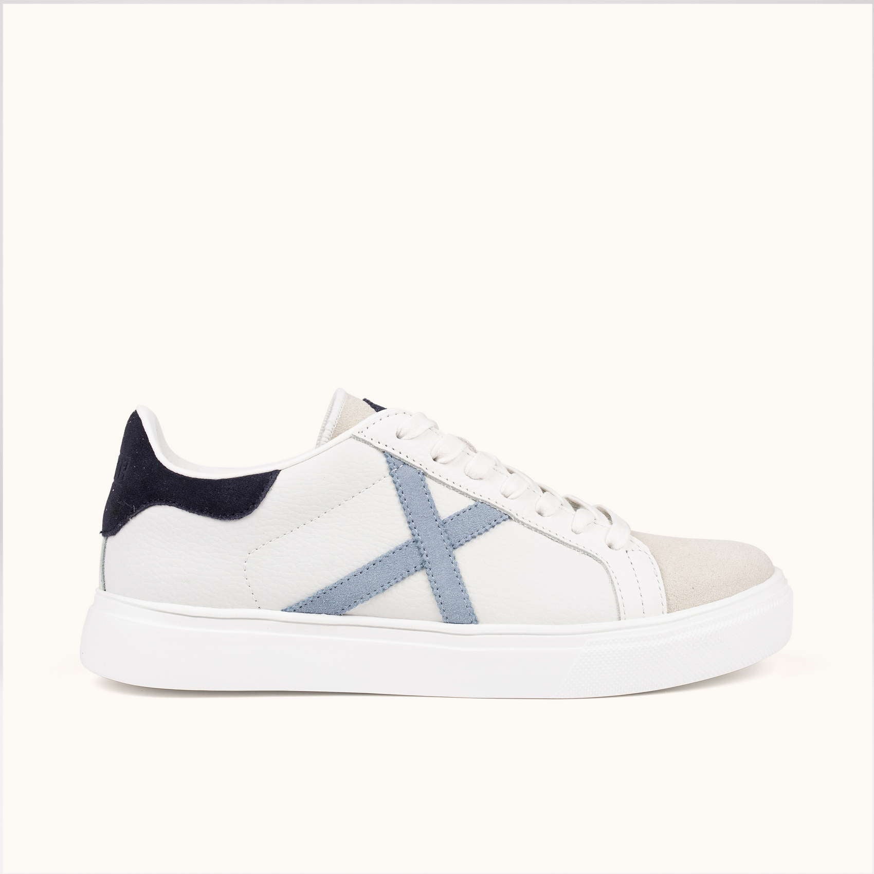 Scarpe Sneakers Munich Uomo Bianco/Azzurro