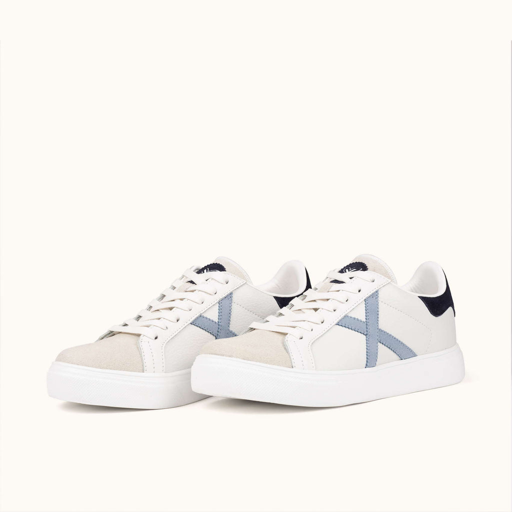 Scarpe Sneakers Munich Uomo Bianco/Azzurro