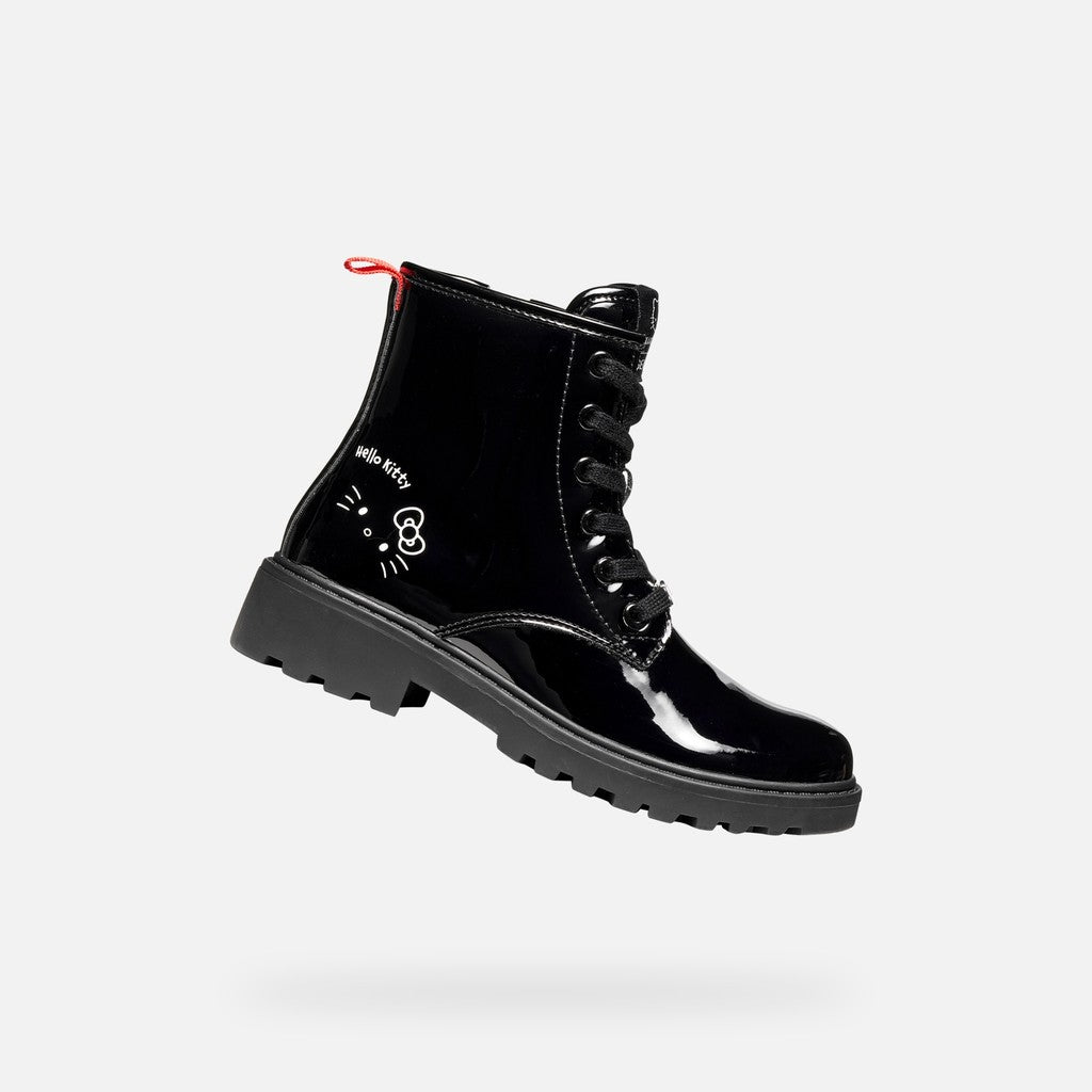 Anfibi Geox Casey Hello Kitty bambina nero