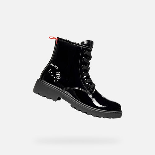 Anfibi Geox Casey Hello Kitty bambina nero