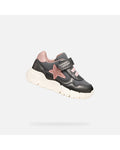 Sneakers Geox Flexyper Mini bambina Grigio scuro/Rosa chiaro