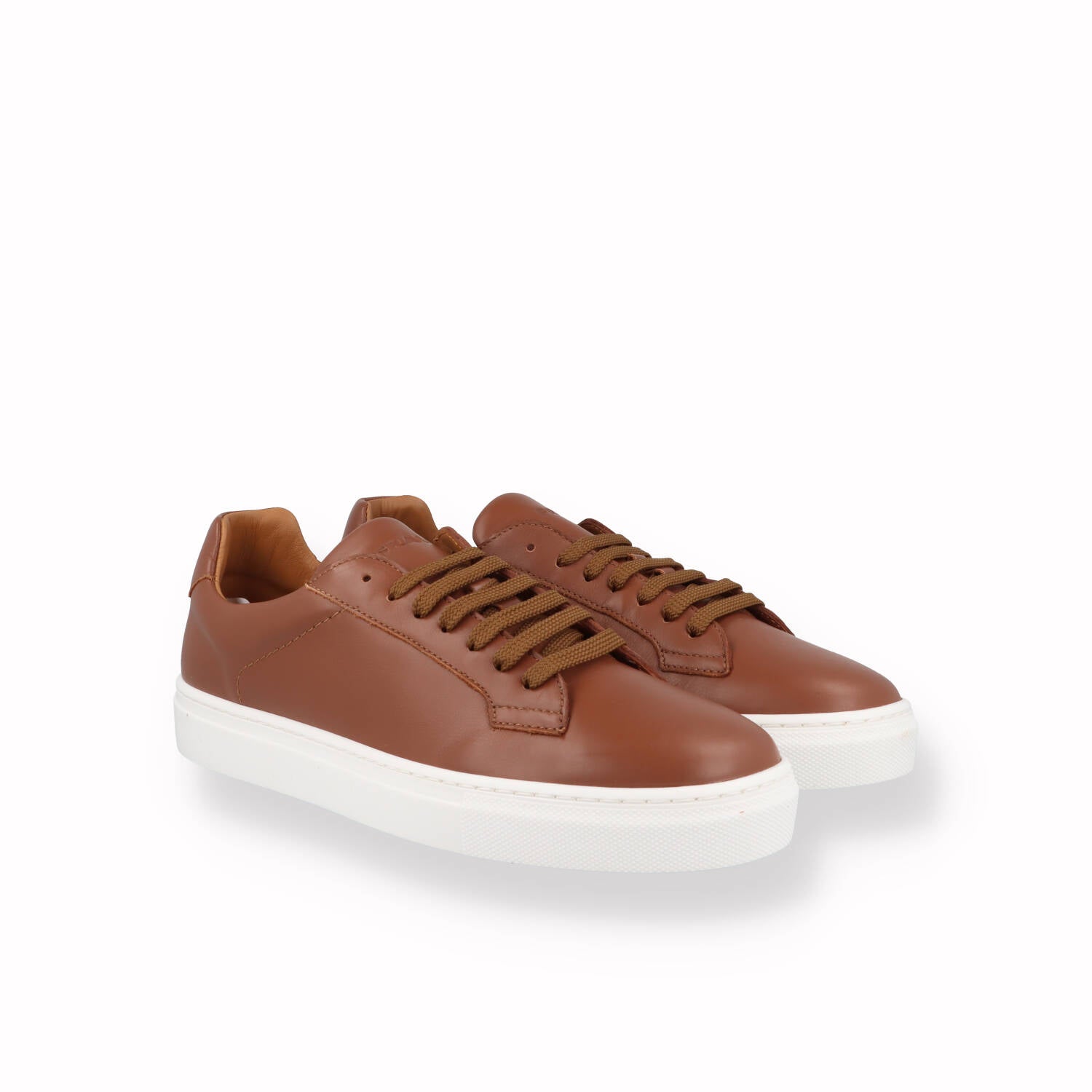 Scarpe Sneakers FRAU Uomo Cuoio e Bianco