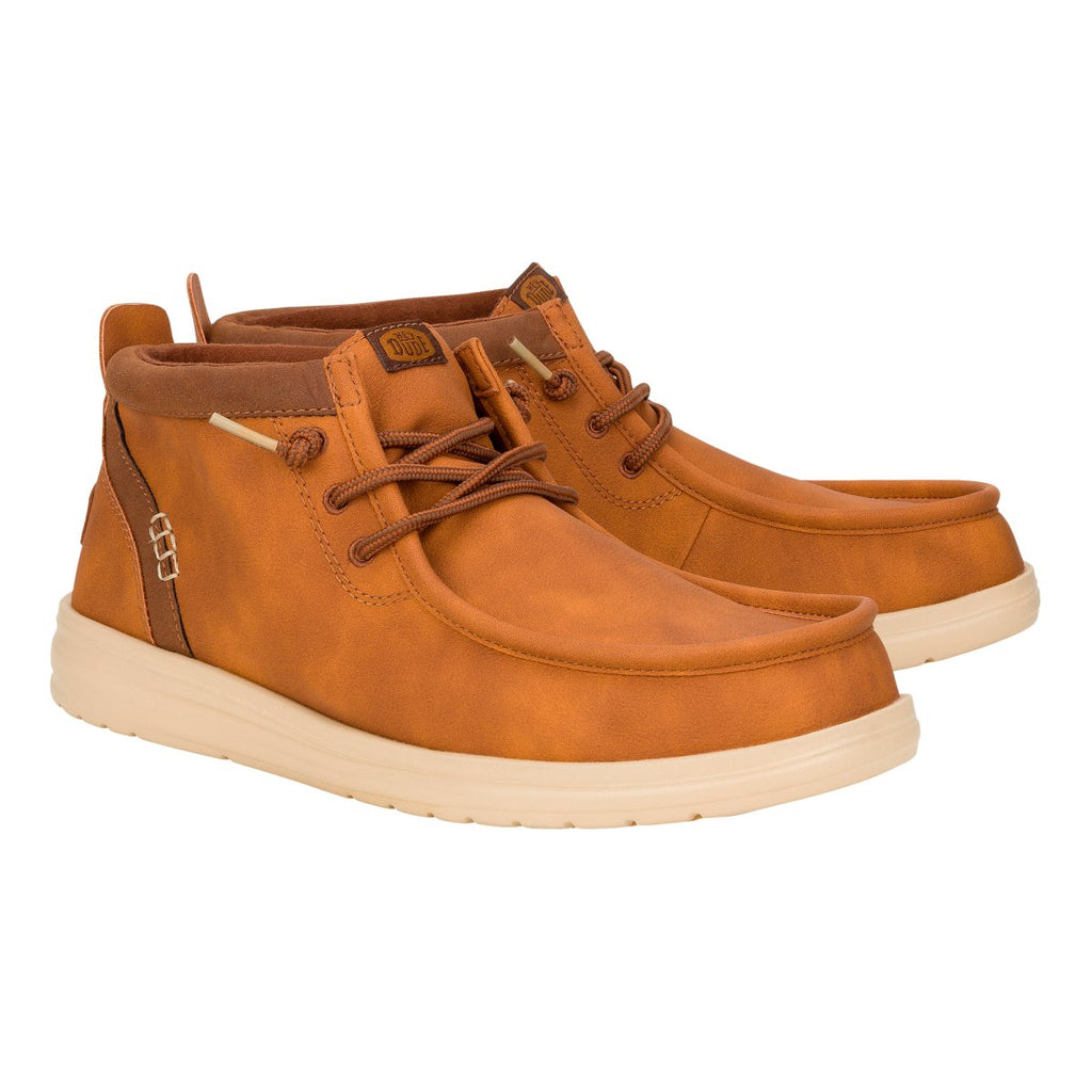 Polacchini Hey Dude Wally Mid Gripr Classic uomo Cuoio
