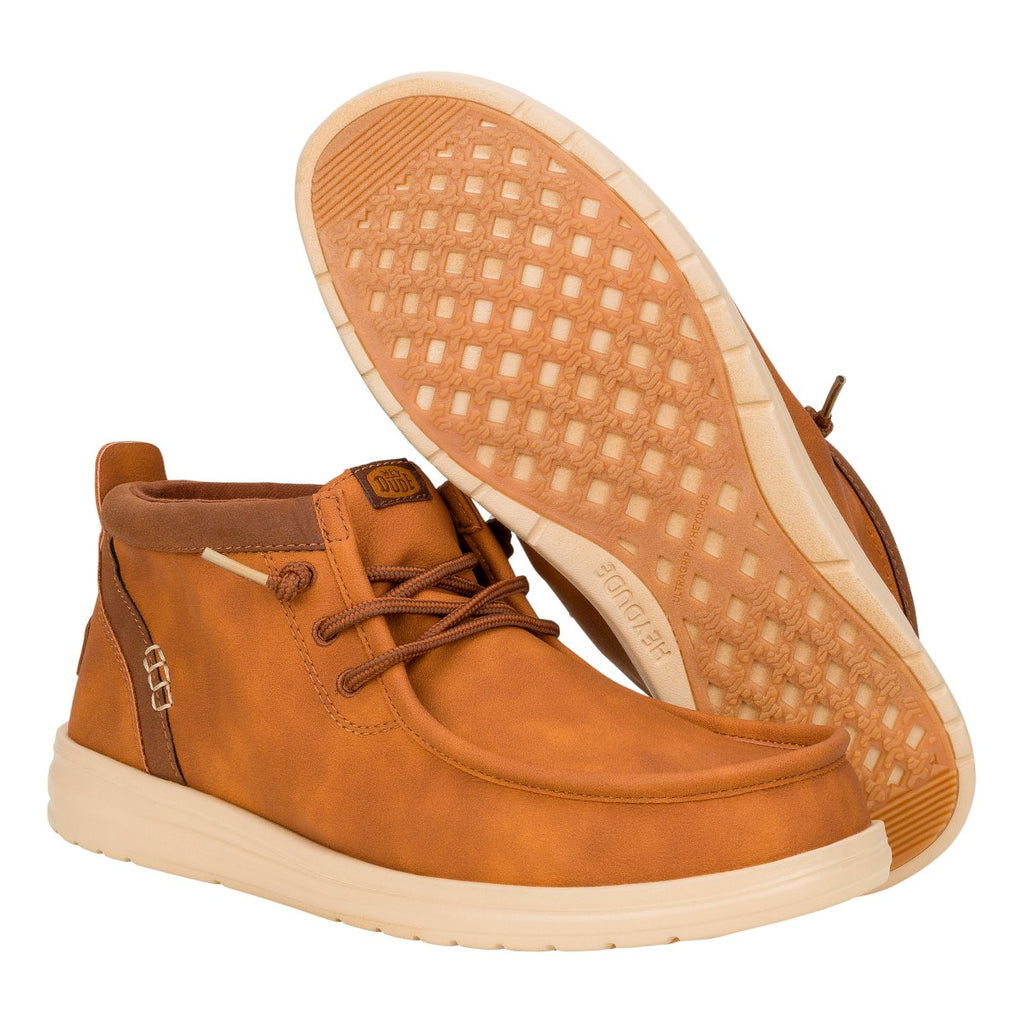 Polacchini Hey Dude Wally Mid Gripr Classic uomo Cuoio