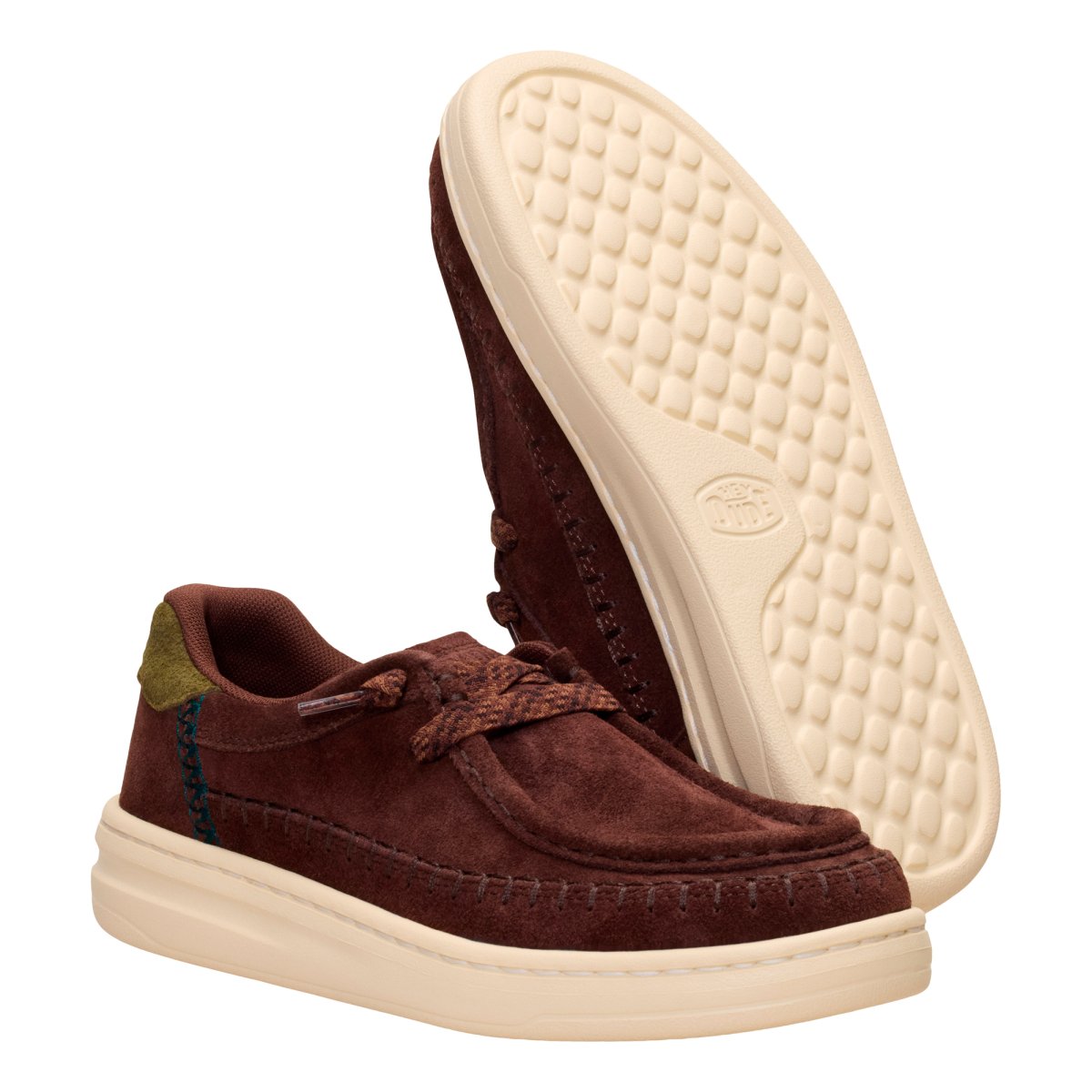 Mocassini Hey Dude Harper Moc Crafted Suede donna Marrone