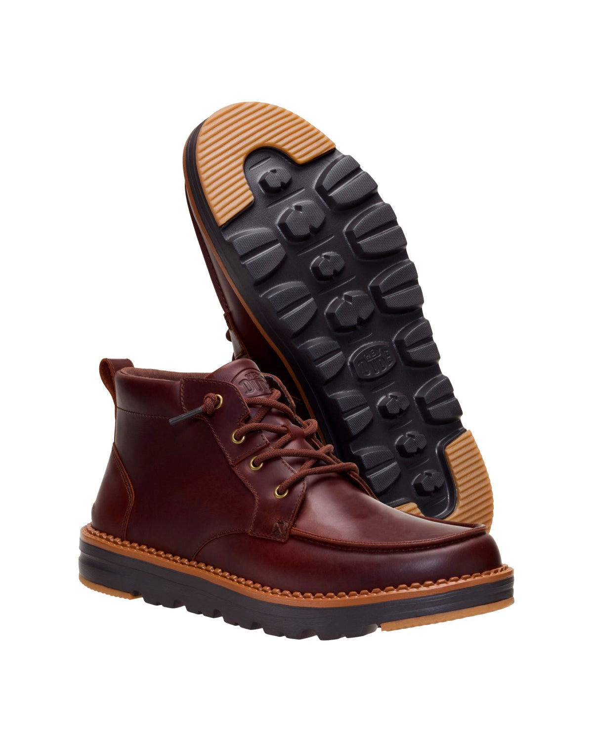 Polacchini Hey Dude Flint Boot Leather uomo Marrone
