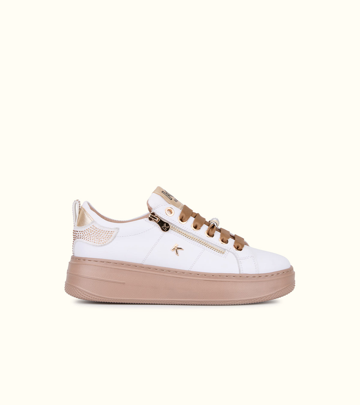 Sneakers Keys Platform Donna bianco
