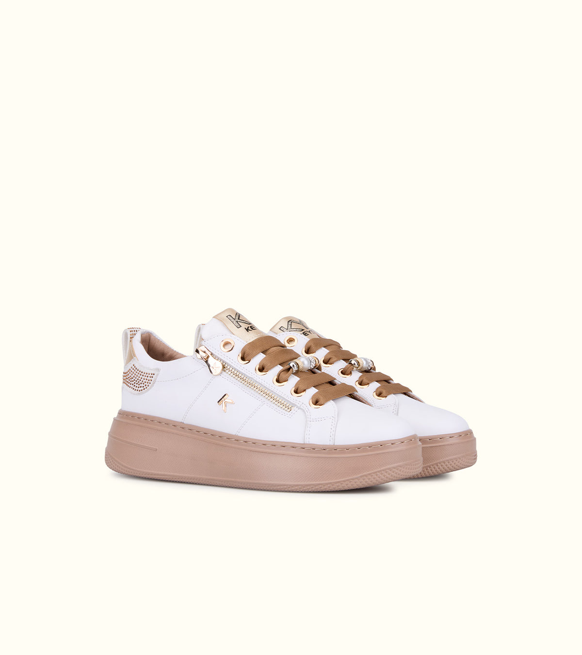 Sneakers Keys Platform Donna bianco