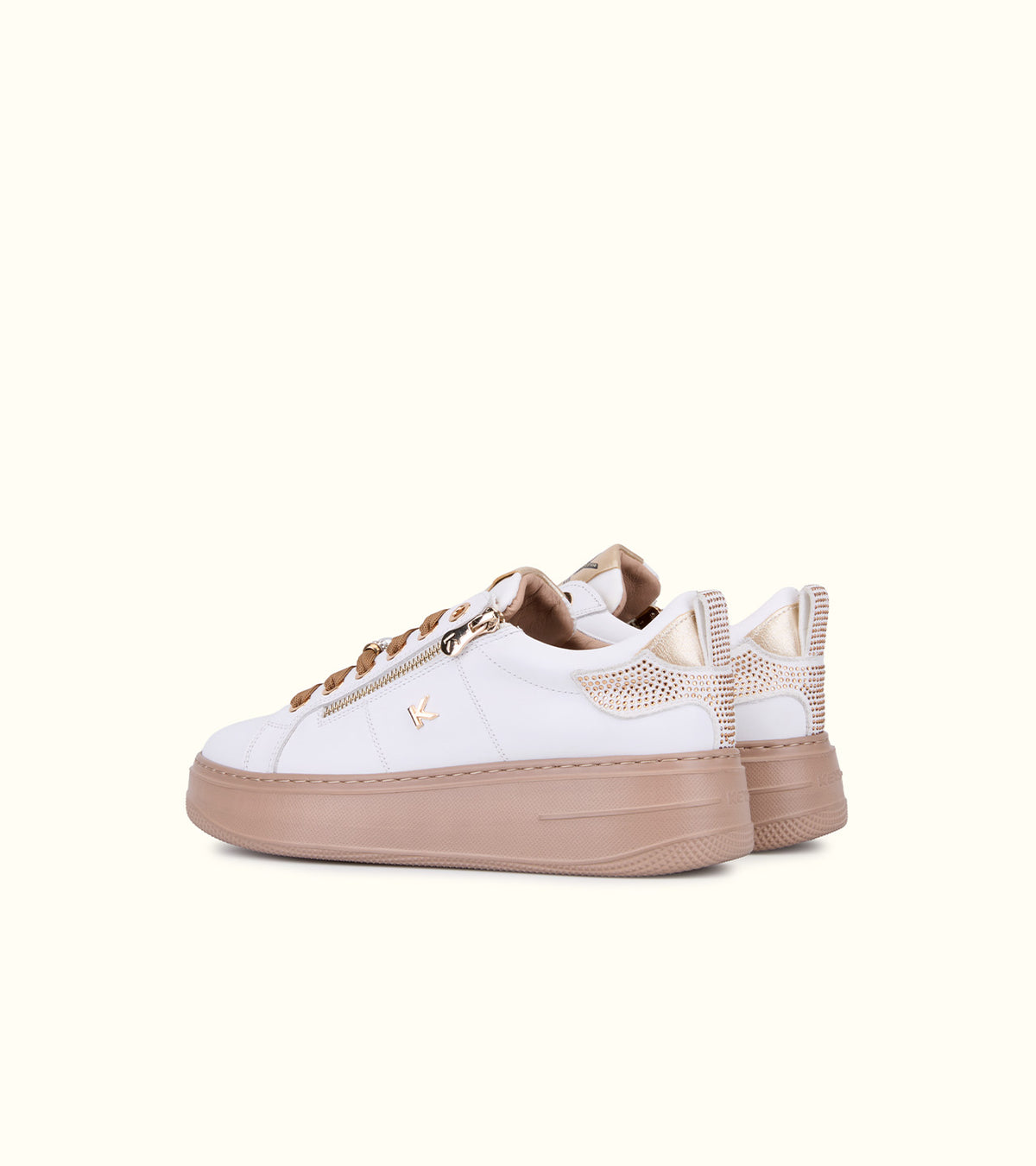 Sneakers Keys Platform Donna bianco