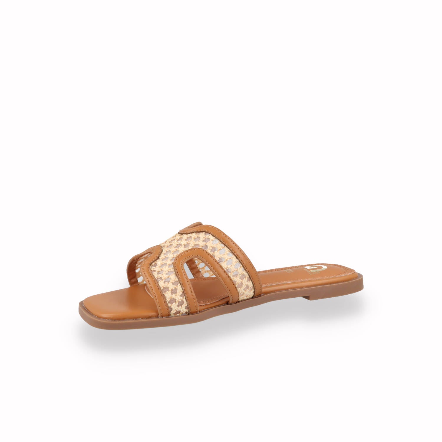 Ciabatta Flat GOLD&GOLD Donna Cuoio e Taupe