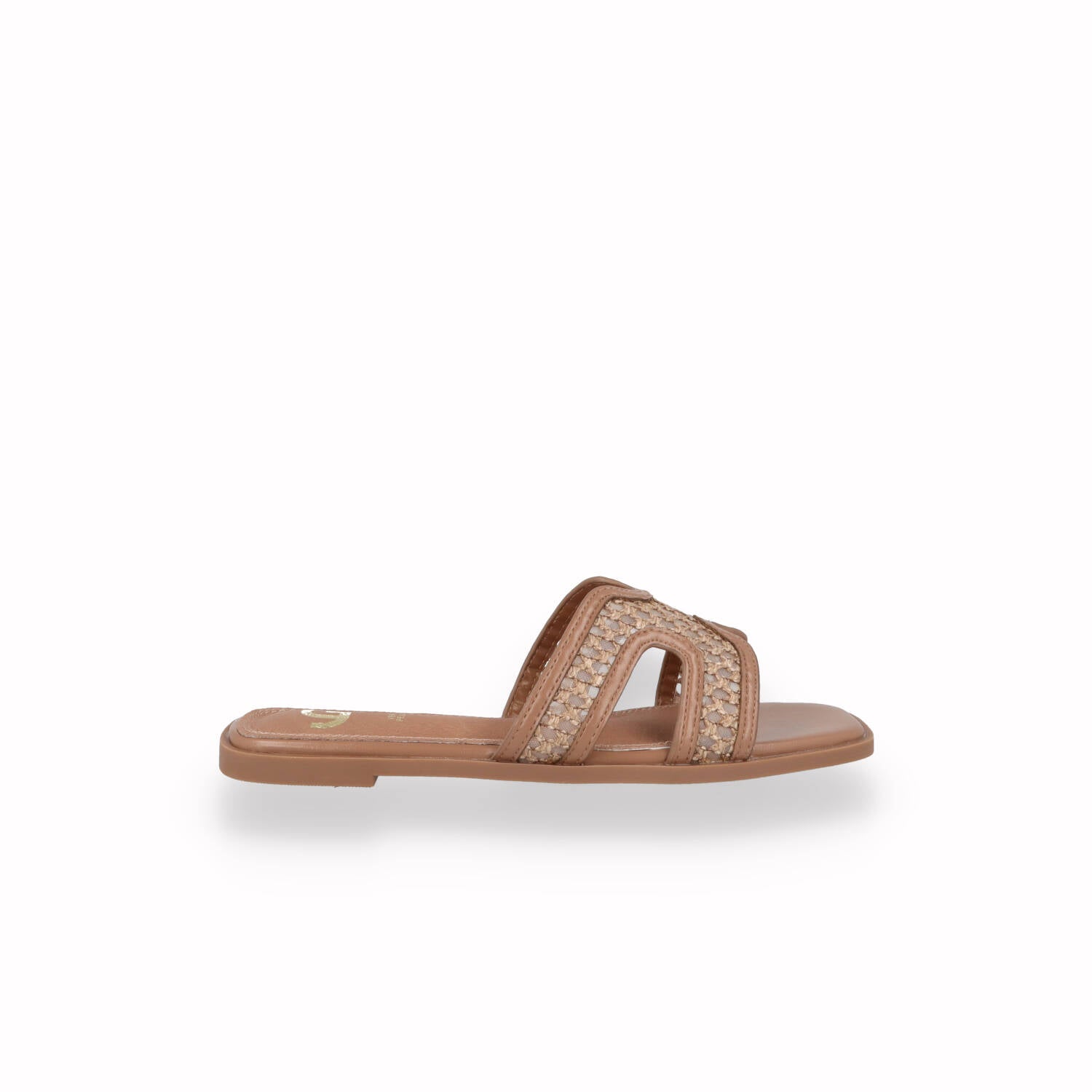 Ciabatta Flat GOLD&GOLD Donna Cuoio e Taupe