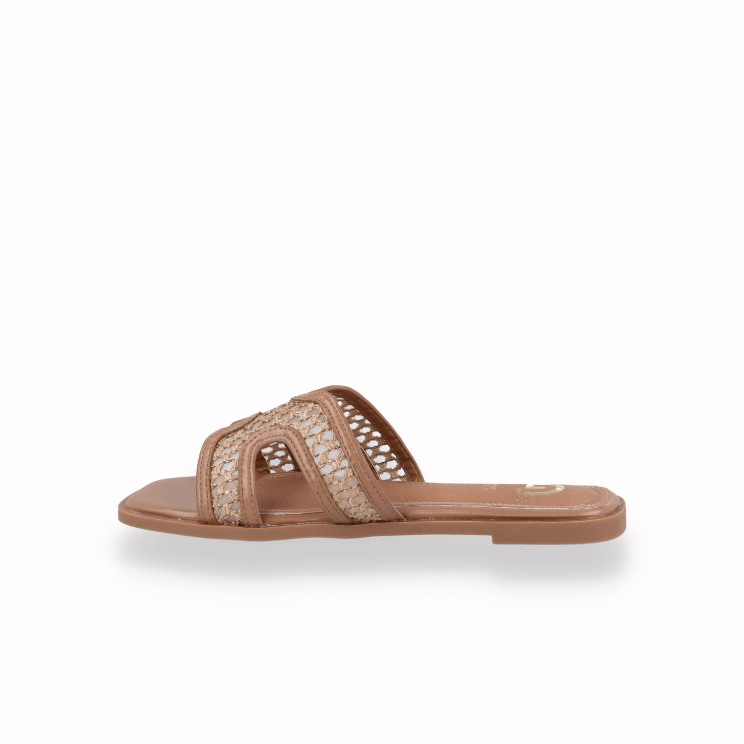 Ciabatta Flat GOLD&GOLD Donna Cuoio e Taupe