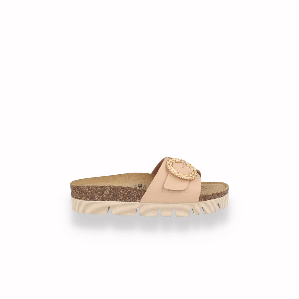 Sandalo Comfort Goldstar Fussbett Donna Bianco e Rosa