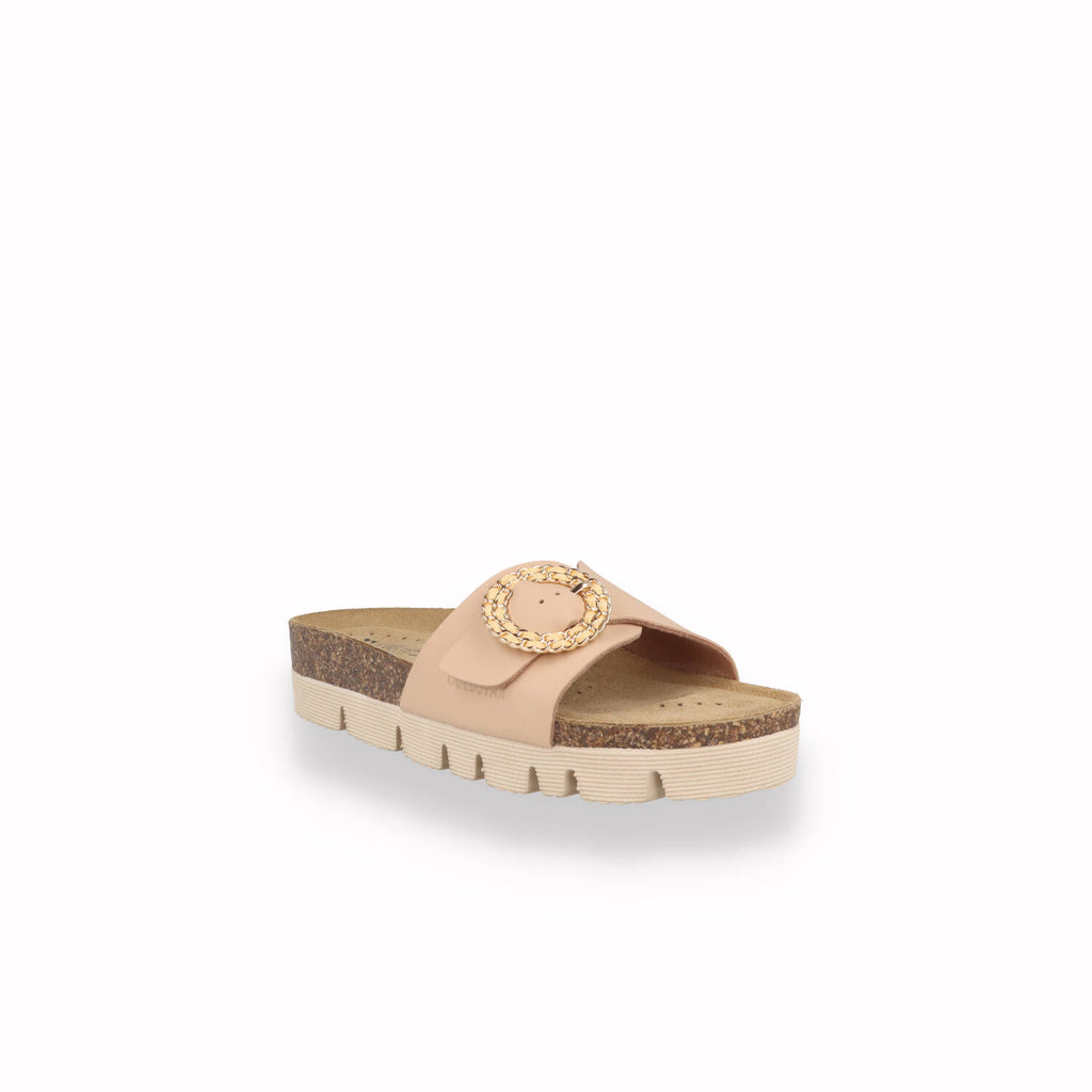 Sandalo Comfort Goldstar Fussbett Donna Bianco e Rosa