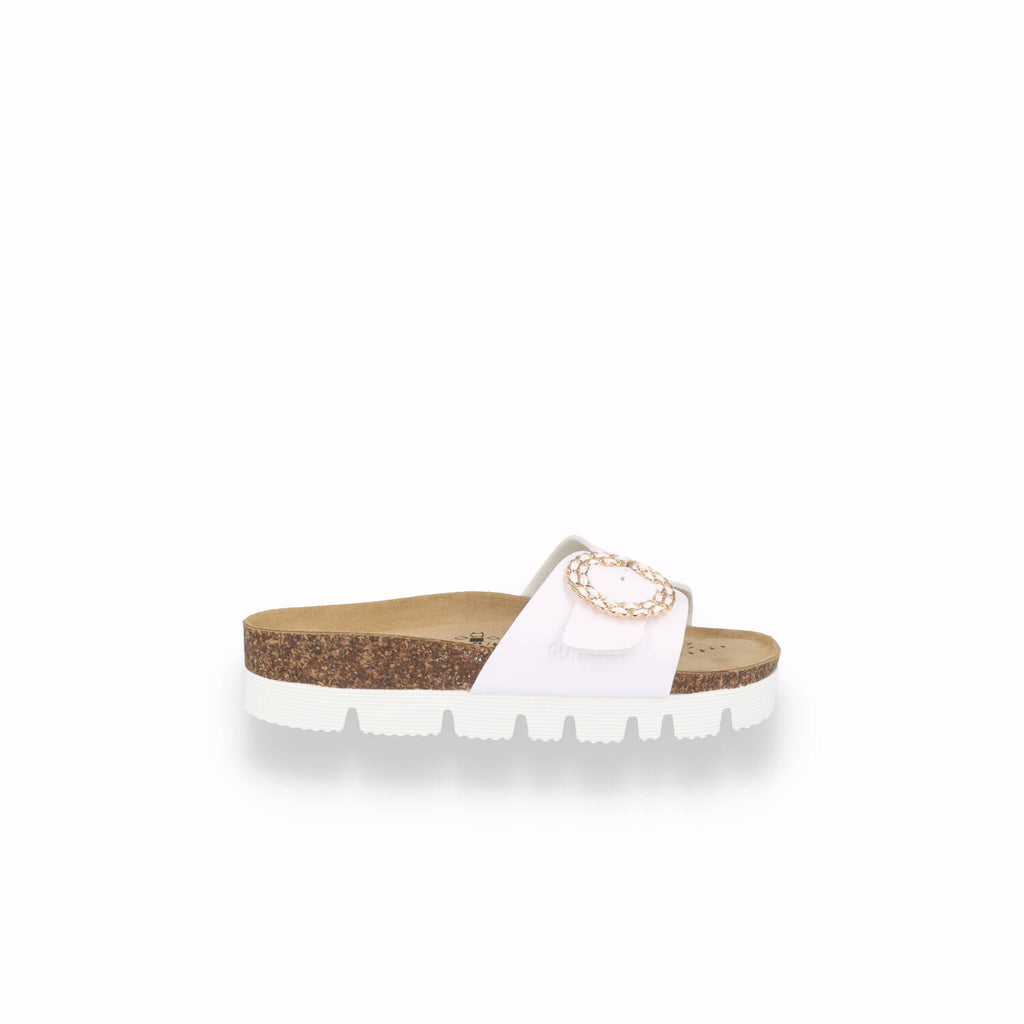 Sandalo Comfort Goldstar Fussbett Donna Bianco e Rosa