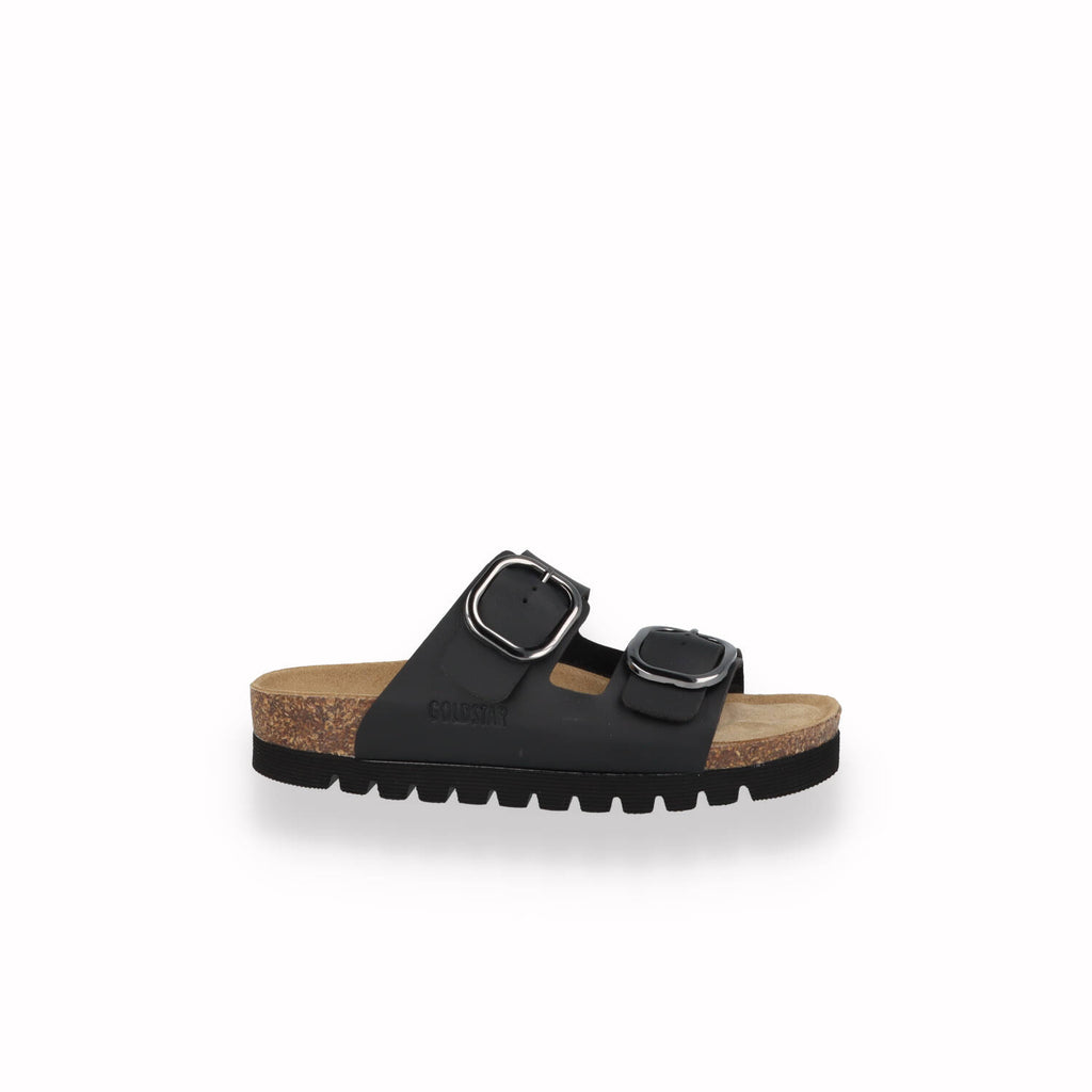 Scalzato con strass Donna Goldstar Nero e Sabbia
