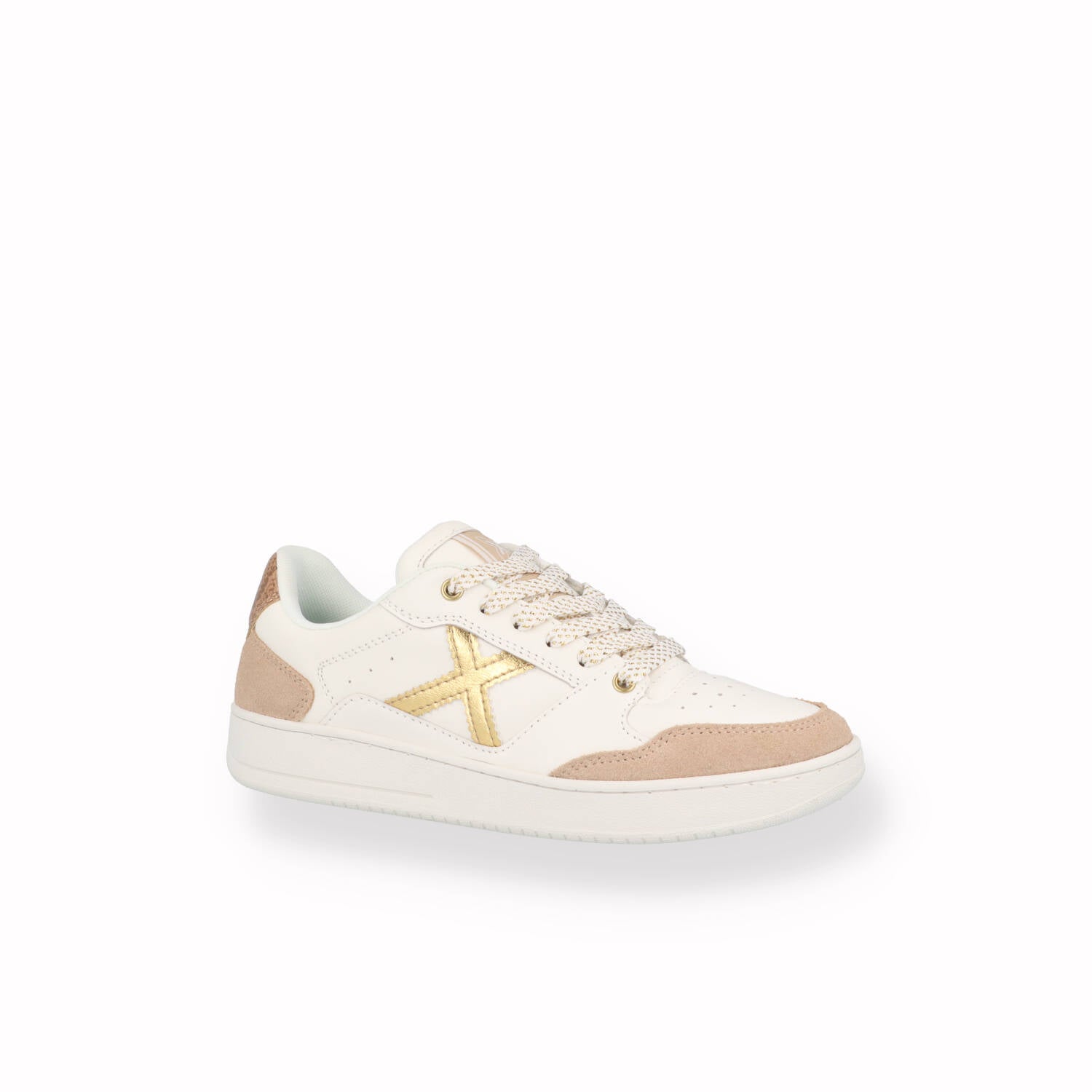 Scarpe Sneakers Munich Donna Bianco/Oro