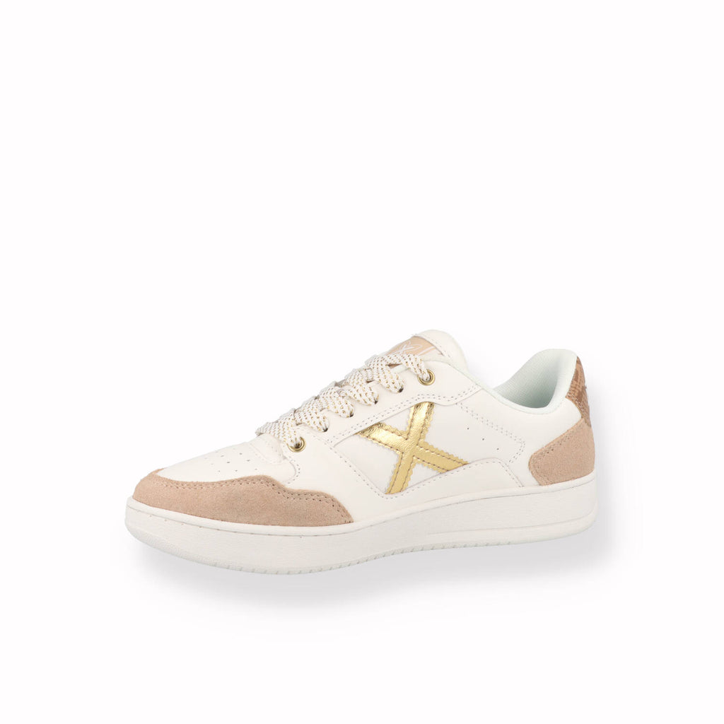 Scarpe Sneakers Munich Donna Bianco/Oro