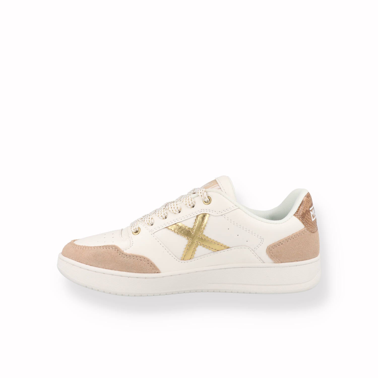 Scarpe Sneakers Munich Donna Bianco/Oro