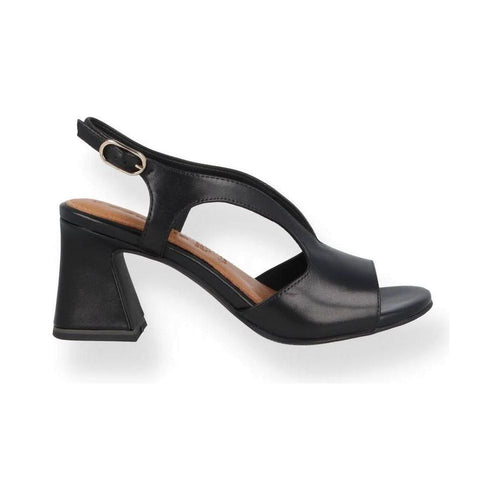 Sandali Tamaris Donna in Pelle con tacco Nero e Panna | Lippolis Scarpe